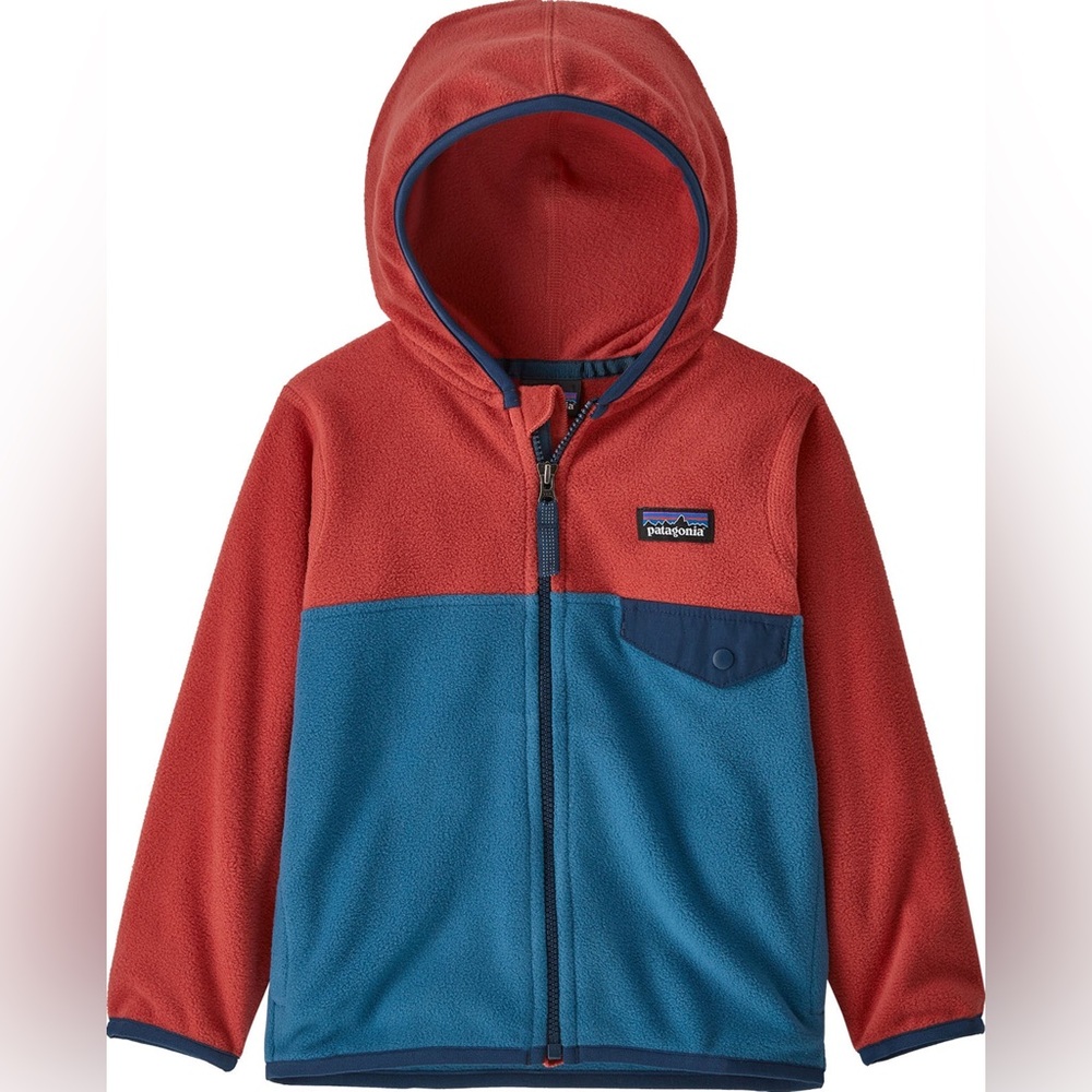 Patagonia Kids' Two-Tone Fleece Hoodie size 4T